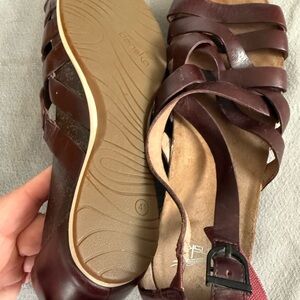 Dansko Brown Leather Women's Sandals